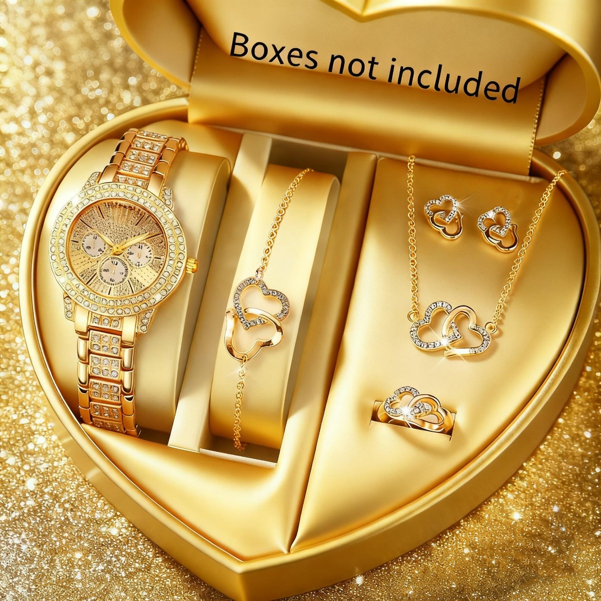 Jewelry Watches For Ladies - 6PCS Luxury Rhinestone Women Watch Jewelry