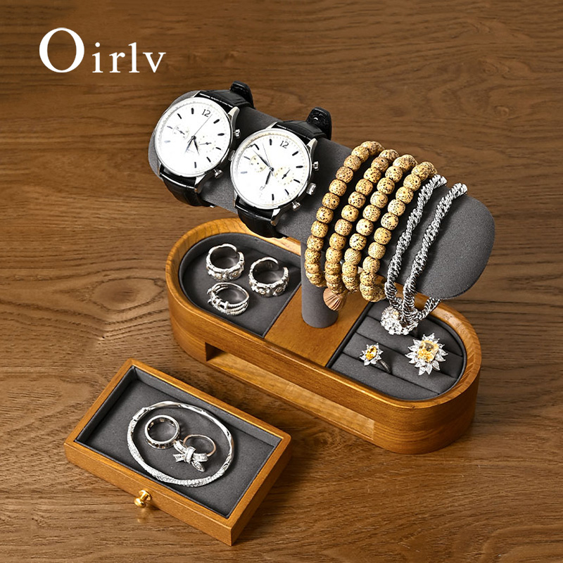 Jewelry With Watches - Oirlv Solid Wood Watch Organizer Shelf