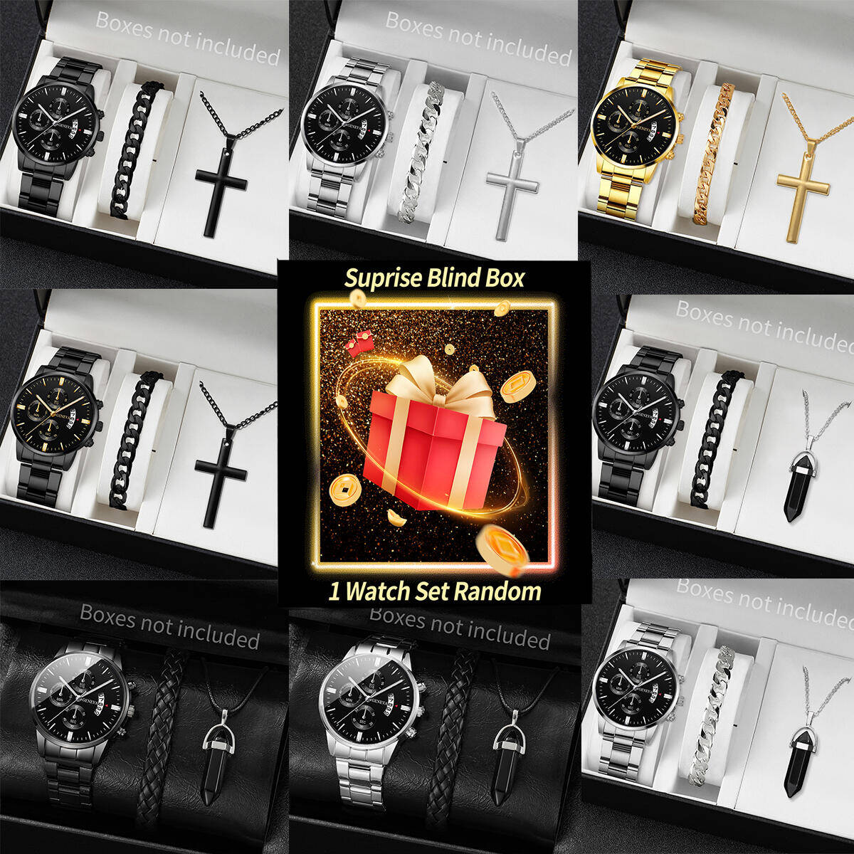 Jewelry With Watches - Surprise Mystery Watch Blind Box-3PCS/Set Fashion