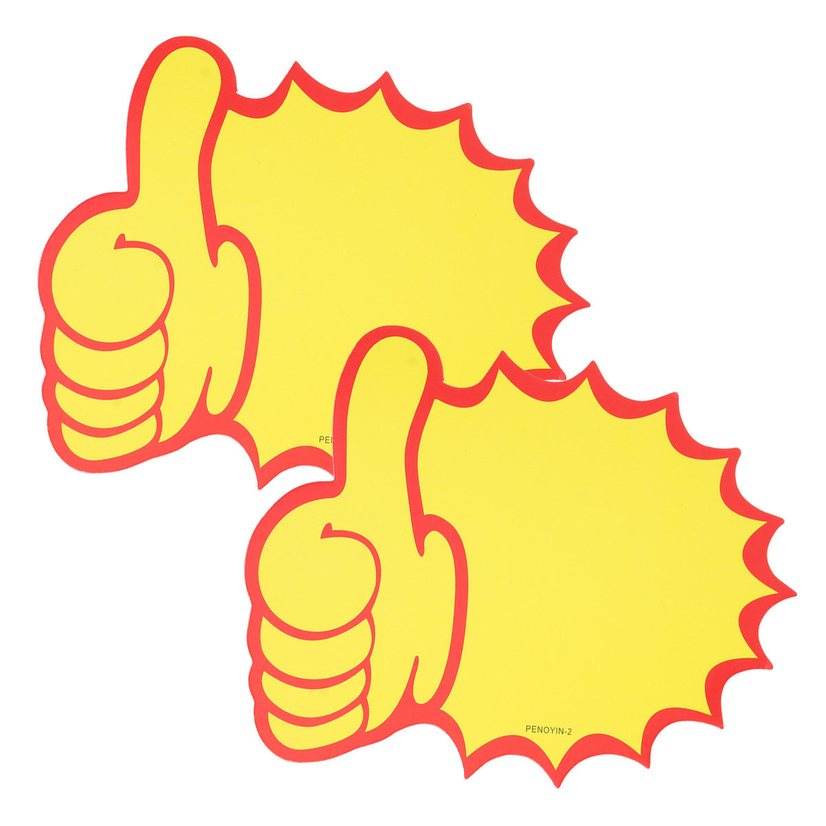 Jewelry Store For Watches - 100Pcs Thumb Shaped Yellow Paper Price