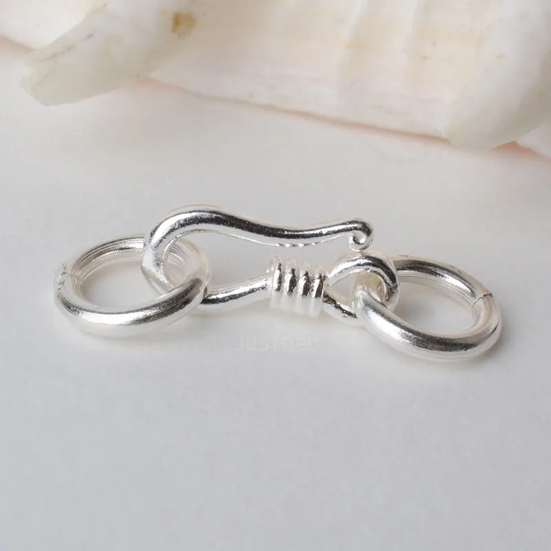 Sterling Silver Ring - Sterling Silver S Hook & Eye