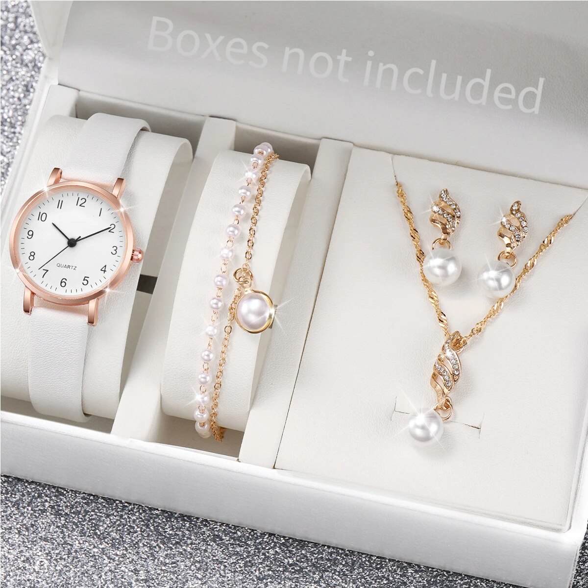 Jewelry Watches For Ladies - Women Rose Gold Pearl Jewelry Watch