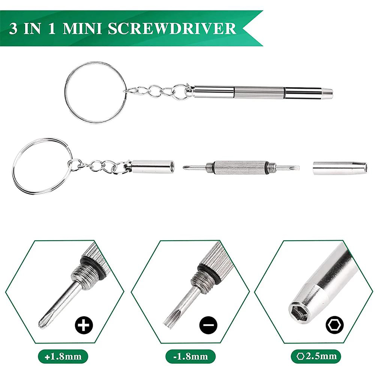 1/2PCS Precision 3 in1 Screwdr - огляд і ціна Watch Repair Tool Kit