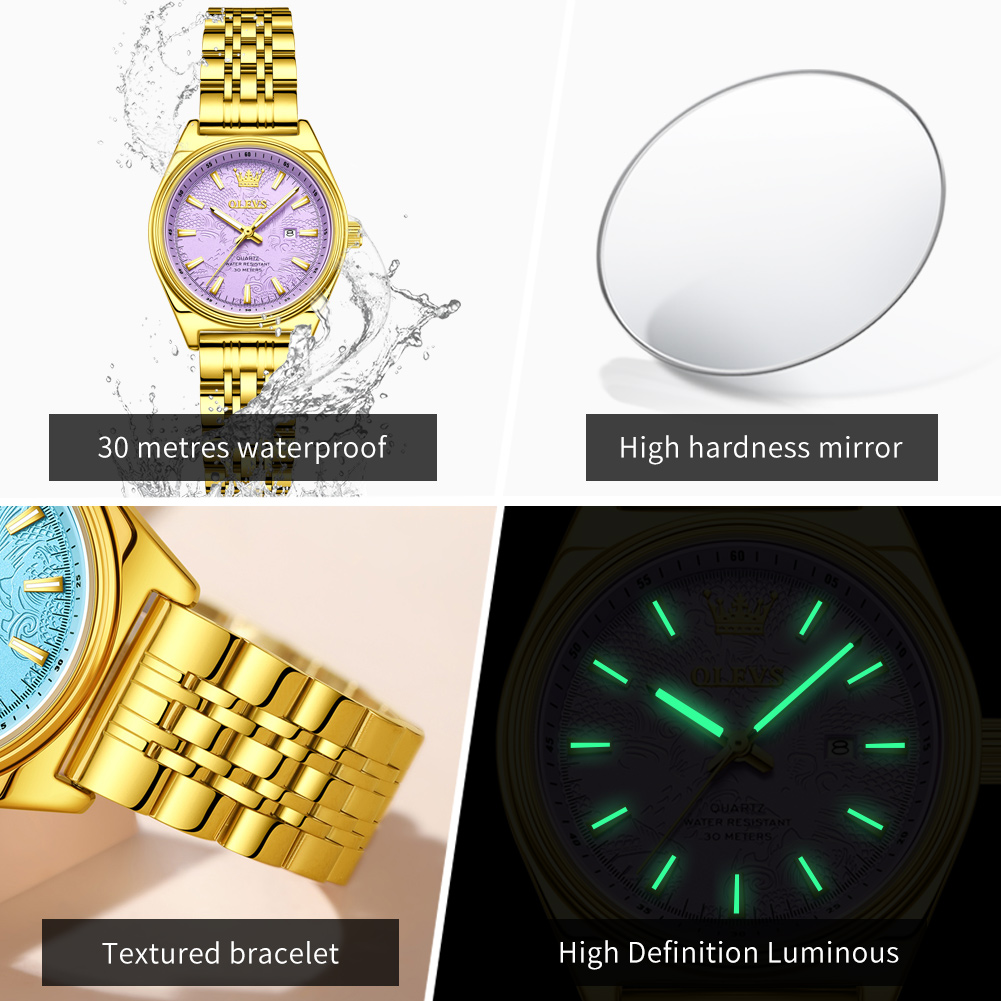 OLEVS Brand Luxury Gold Watch  - огляд і ціна Jewelry Watches Gold