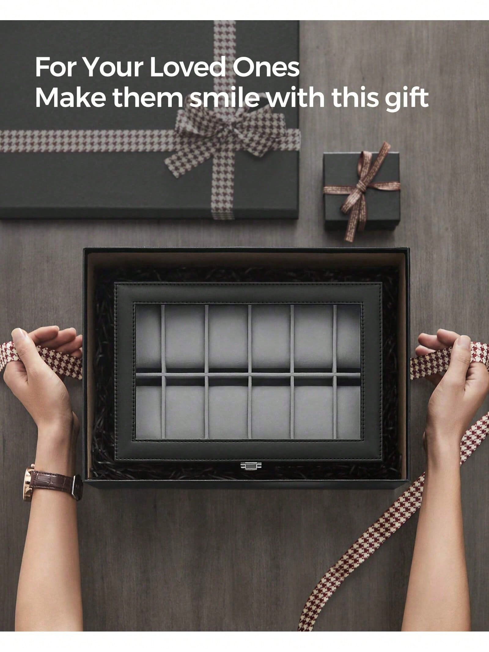 12-Slot Lockable Watch Box wit - огляд і ціна Jewelry With Watches