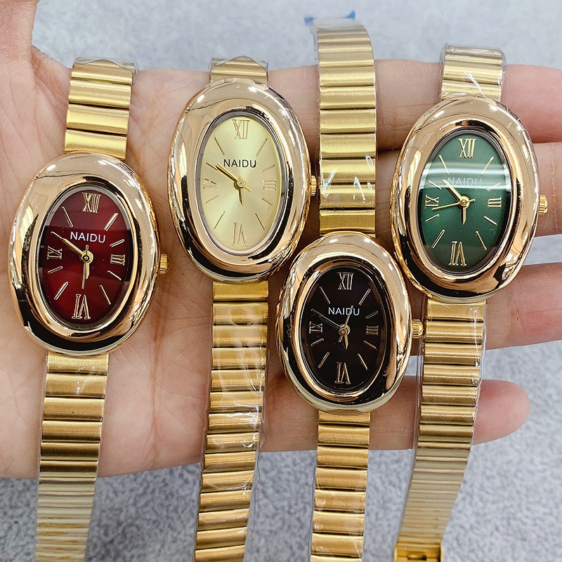 Luxury Brand Gold Oval Women Q - огляд і ціна Jewelry Watches Gold