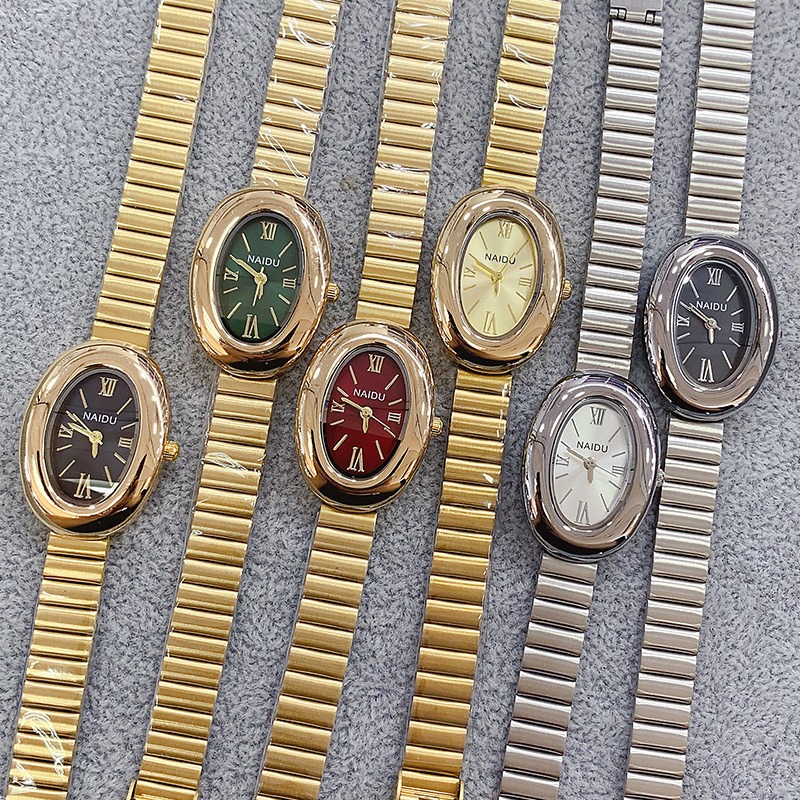 Luxury Brand Gold Oval Women Q - огляд і ціна Jewelry Watches Gold