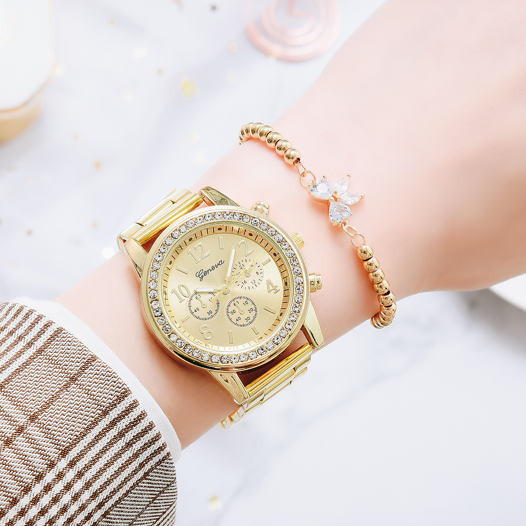 Gold Women Watch Geneva Classi - огляд і ціна Jewelry Watches Gold