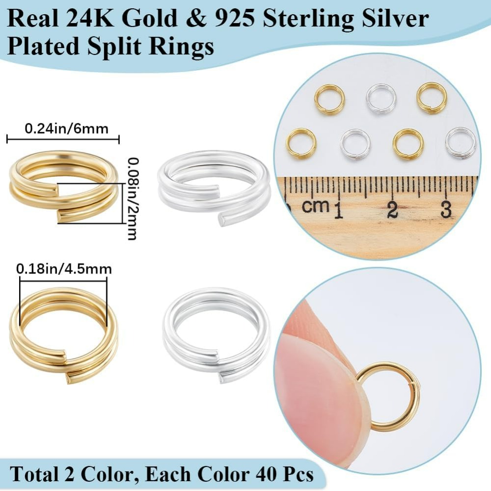1 Box 80Pcs Split Jump Ring 24 - огляд і ціна Sterling Silver Ring