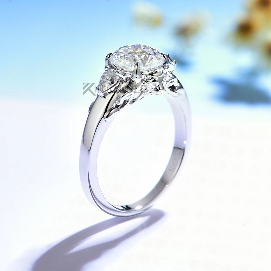 7.5MM Round D VVS1 Lion Solita - огляд і ціна Sterling Silver Ring