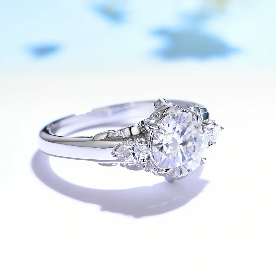 7.5MM Round D VVS1 Lion Solita - огляд і ціна Sterling Silver Ring