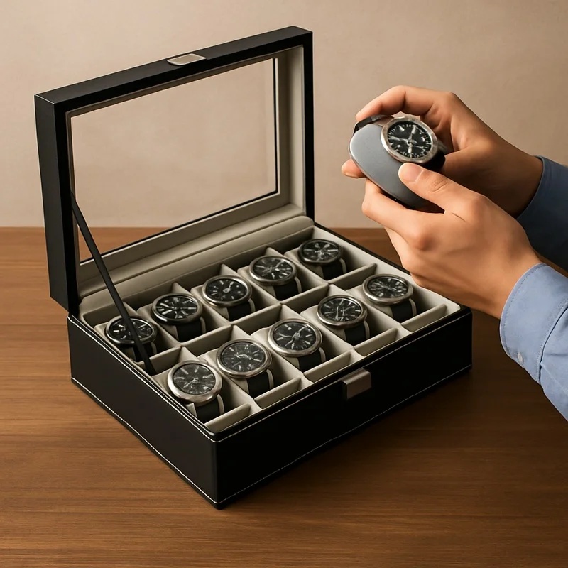 PU Leather Display Organizer B - огляд і ціна Jewelry With Watches