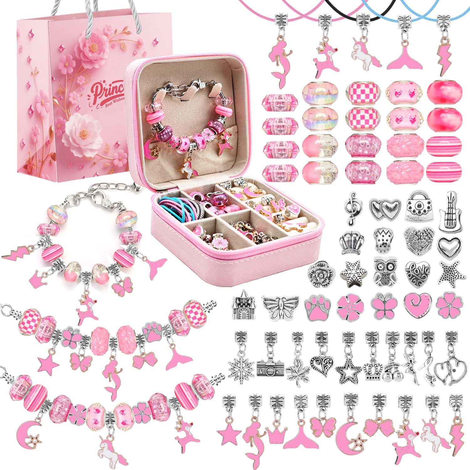 68pcs Pink Beaded Jewelry Set, - огляд і ціна Fine Jewelry & Watches Photos