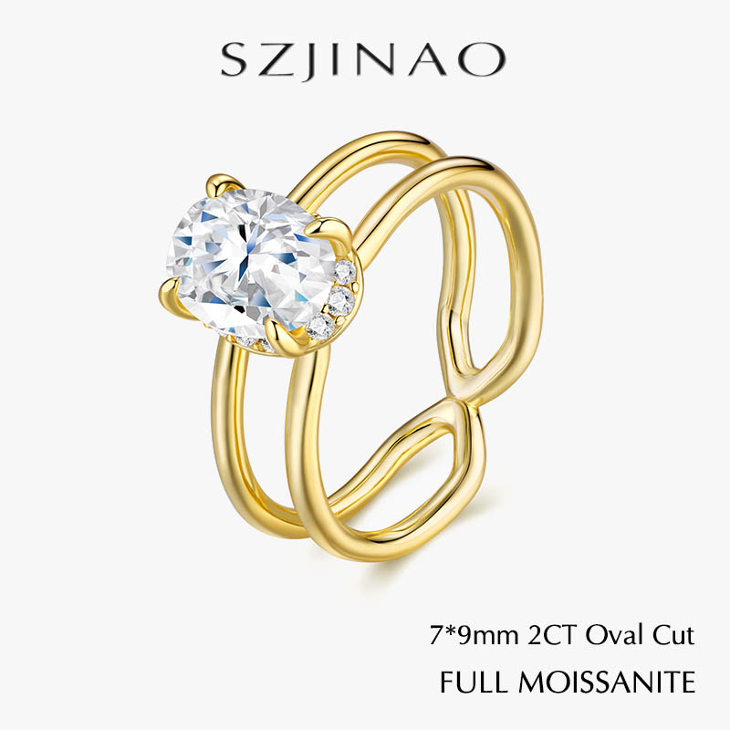 2.12cttw Oval Cut Moissanite D - огляд і ціна Sterling Silver Ring