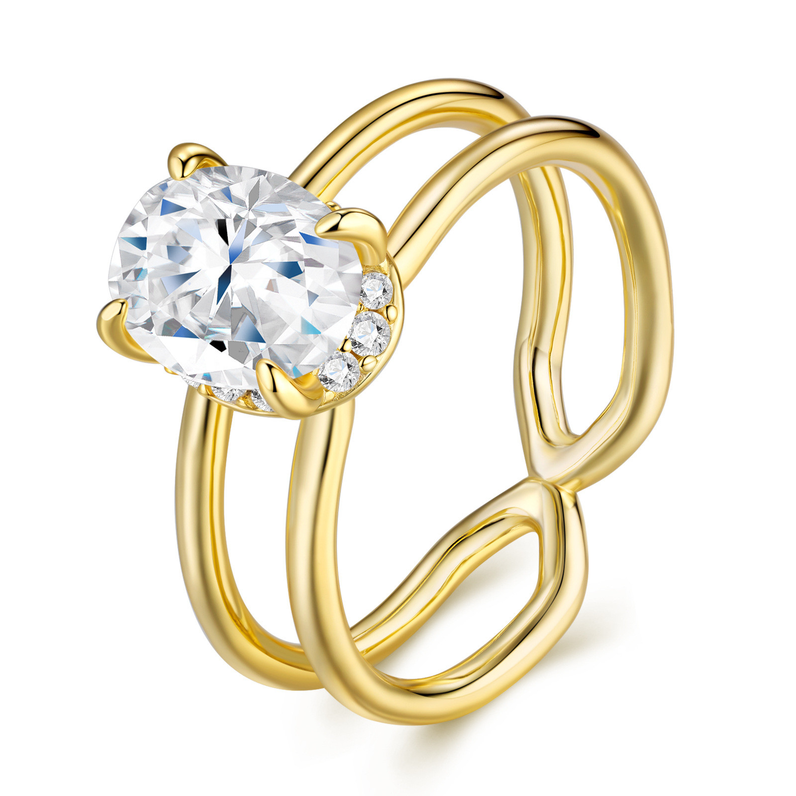 2.12cttw Oval Cut Moissanite D - огляд і ціна Sterling Silver Ring