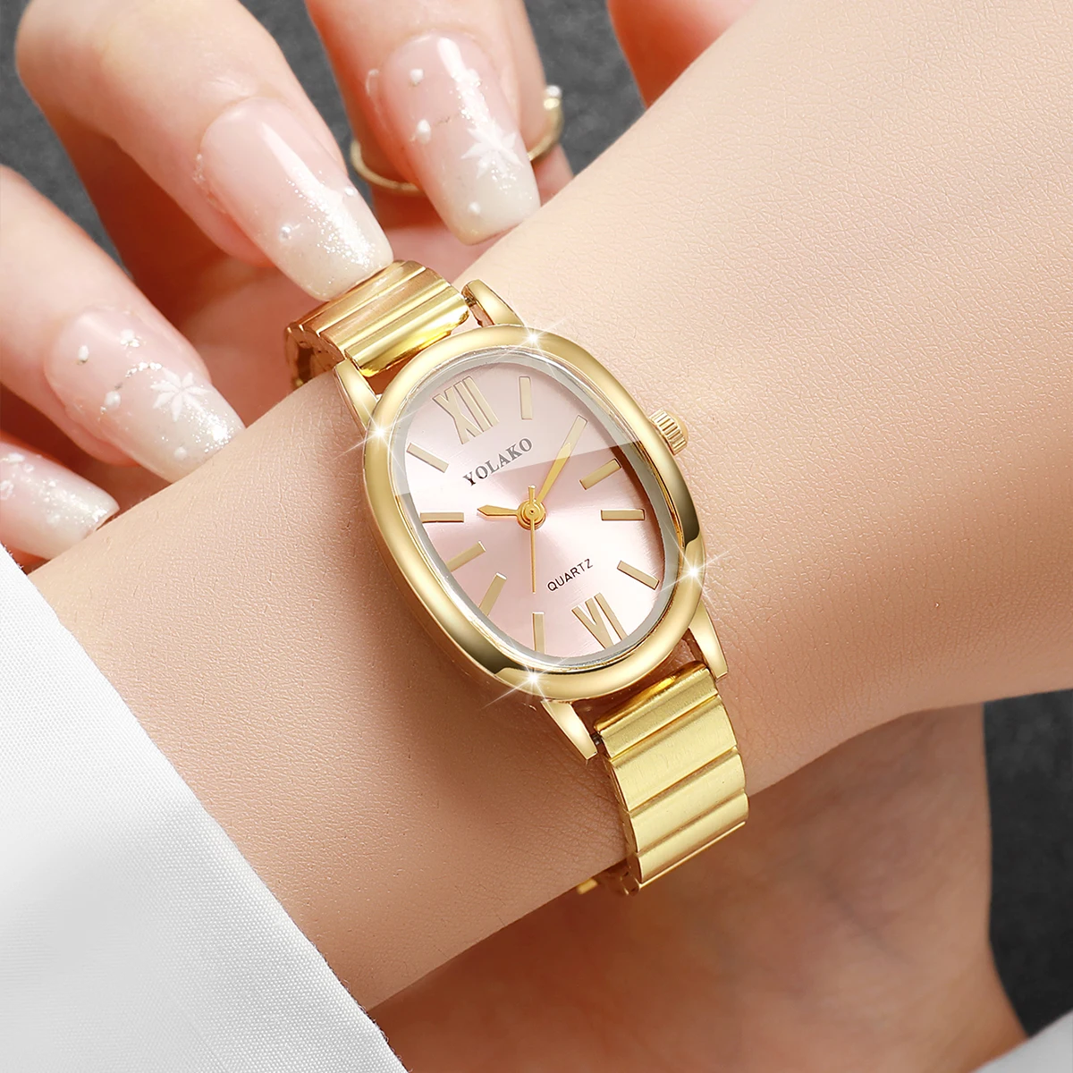 Elegant Pink Dial Women Watch  - огляд і ціна Jewelry Watches Gold