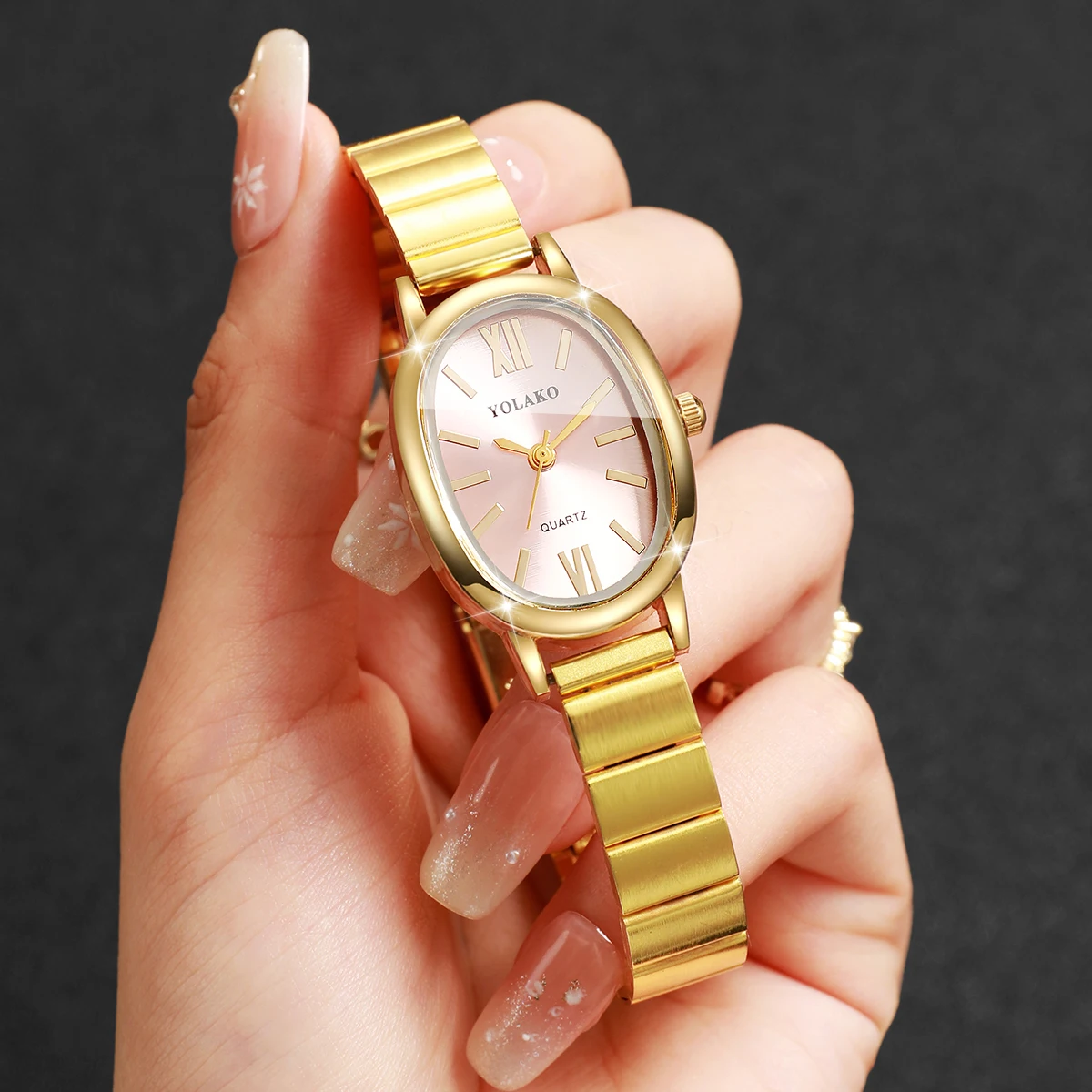 Elegant Pink Dial Women Watch  - огляд і ціна Jewelry Watches Gold
