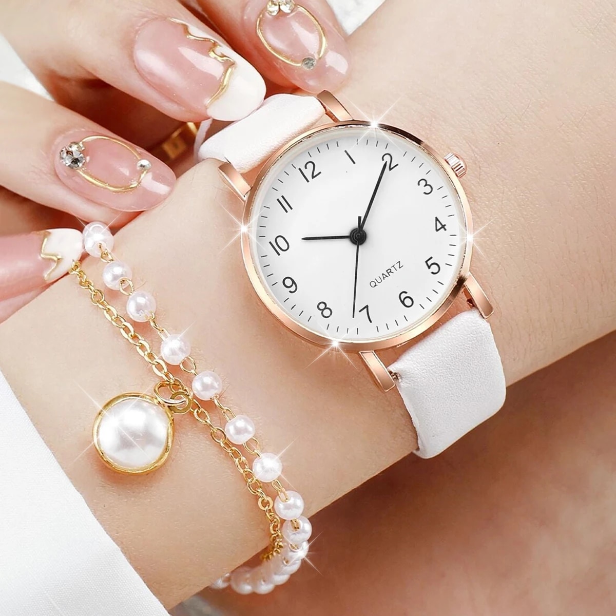 Women Rose Gold Pearl Jewelry  - огляд і ціна Jewelry Watches For Ladies