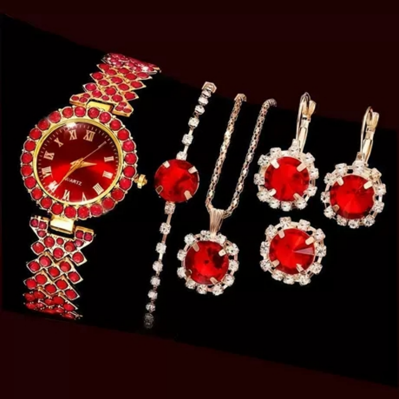 6PCS Elegant Women's Fashion J - огляд і ціна Jewelry Watches For Ladies